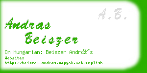 andras beiszer business card